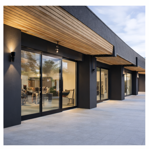 Modern commercial frontage